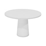Container Round Table: Medium + Cable Feed + Traffic White + White
