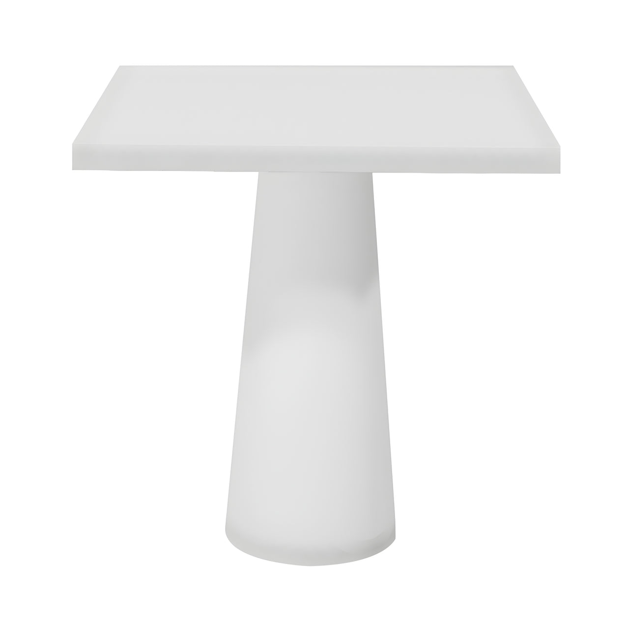 Container Square Table: Small + Traffic White + White