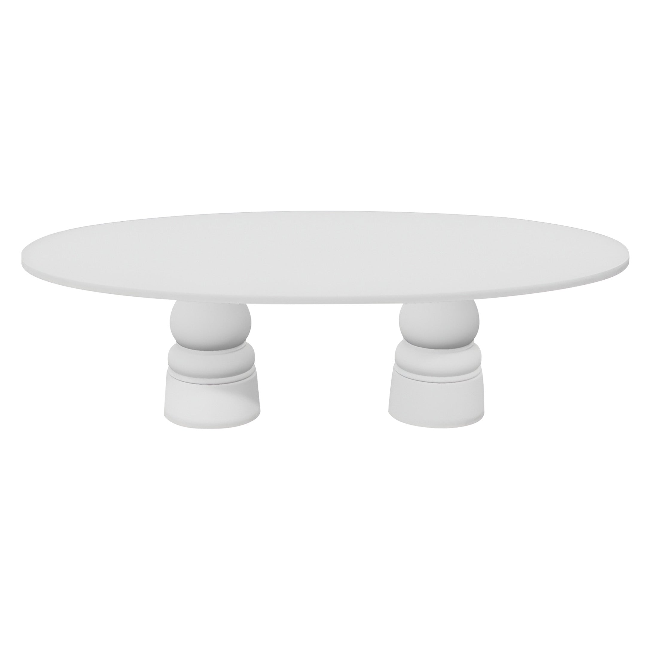 Container Oval Table: Large + New Antiques + Traffic White + White