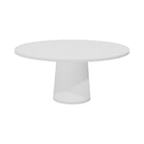 Container Round Table: Extra Large + Cable Feed + Traffic White + White