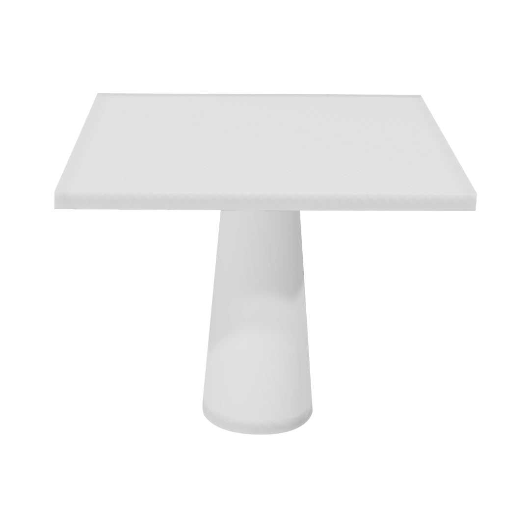Container Square Table: Large + Traffic White + White
