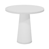 Container Round Table: Extra Small + Traffic White + White
