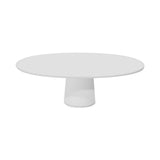 Container Oval Table: Small + Traffic White + White
