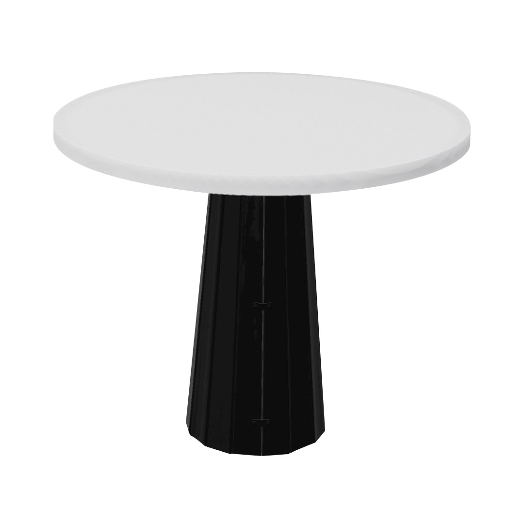 Container Round Table: Small + Bodhi Cover + Traffic White + Black