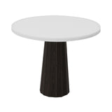 Container Round Table: Small + Bodhi Cover + Traffic White + Grey
