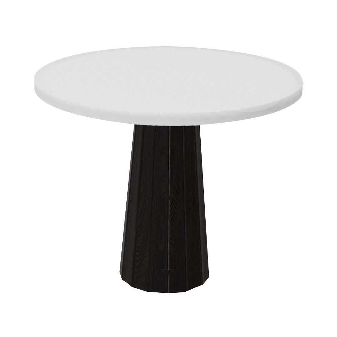 Container Round Table: Small + Bodhi Cover + Traffic White + Wenge