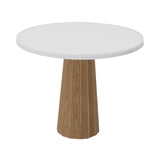 Container Round Table: Small + Bodhi Cover + Traffic White + Natural Oil