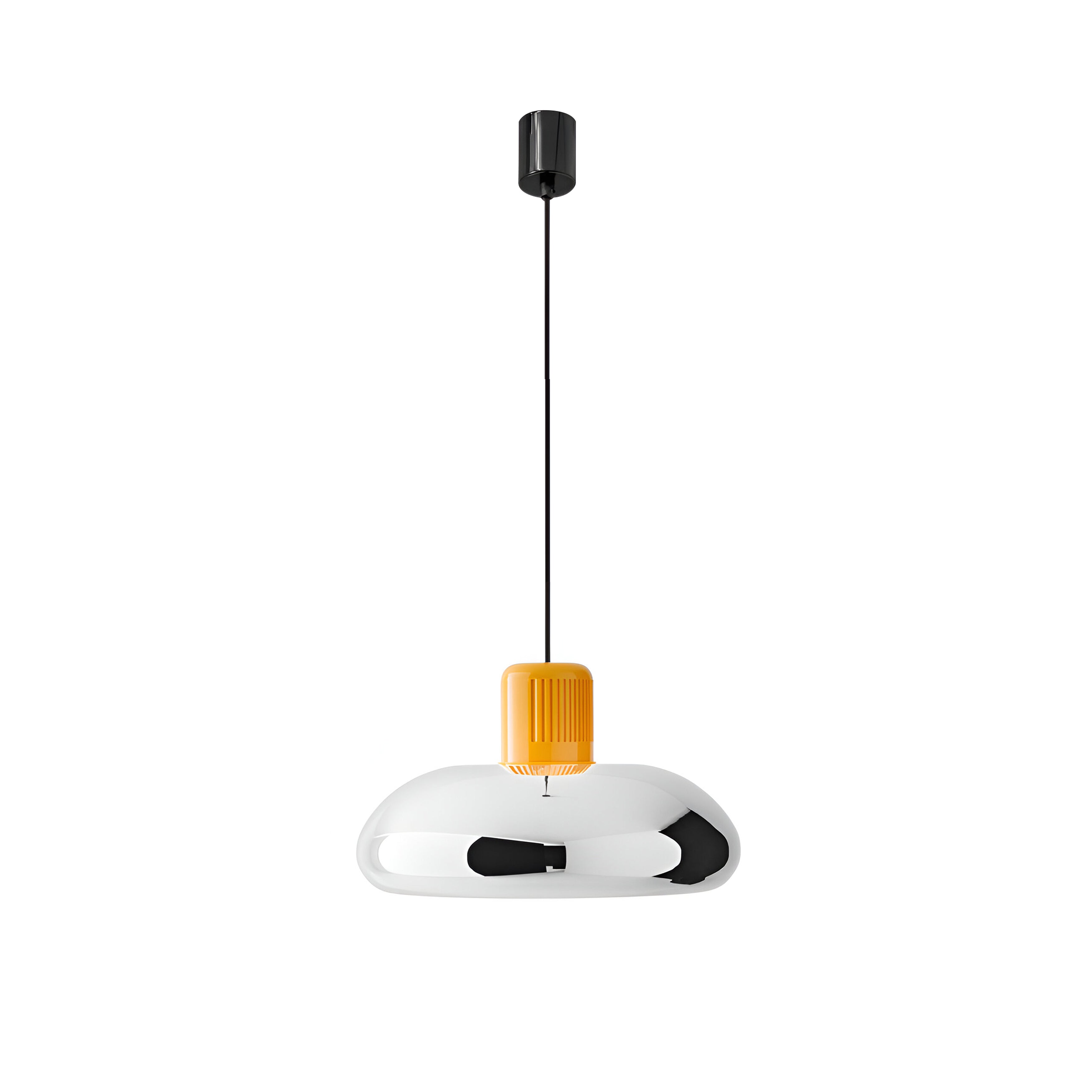 Trepiu Pendant: Yellow + Polished Chrome