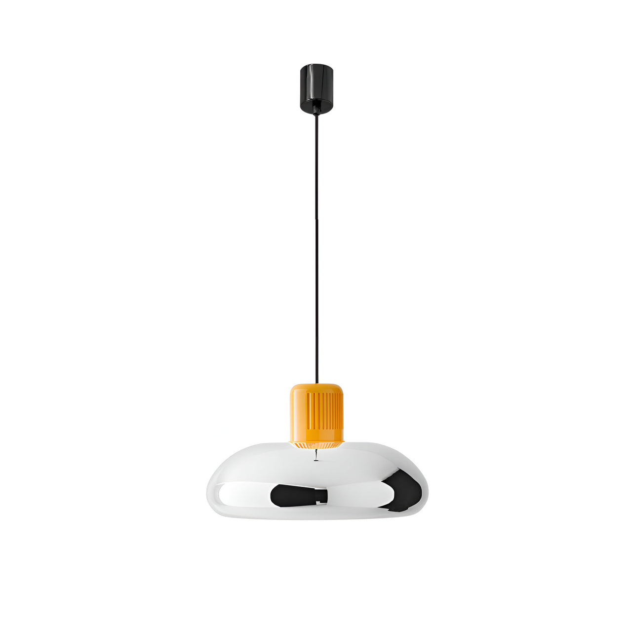 Trepiu Pendant: Yellow + Polished Chrome