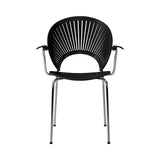Trinidad Armchair: Black Ash + Chrome