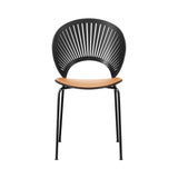 Trinidad Chair: Black Base + Seat Upholstered +Black Lacquered