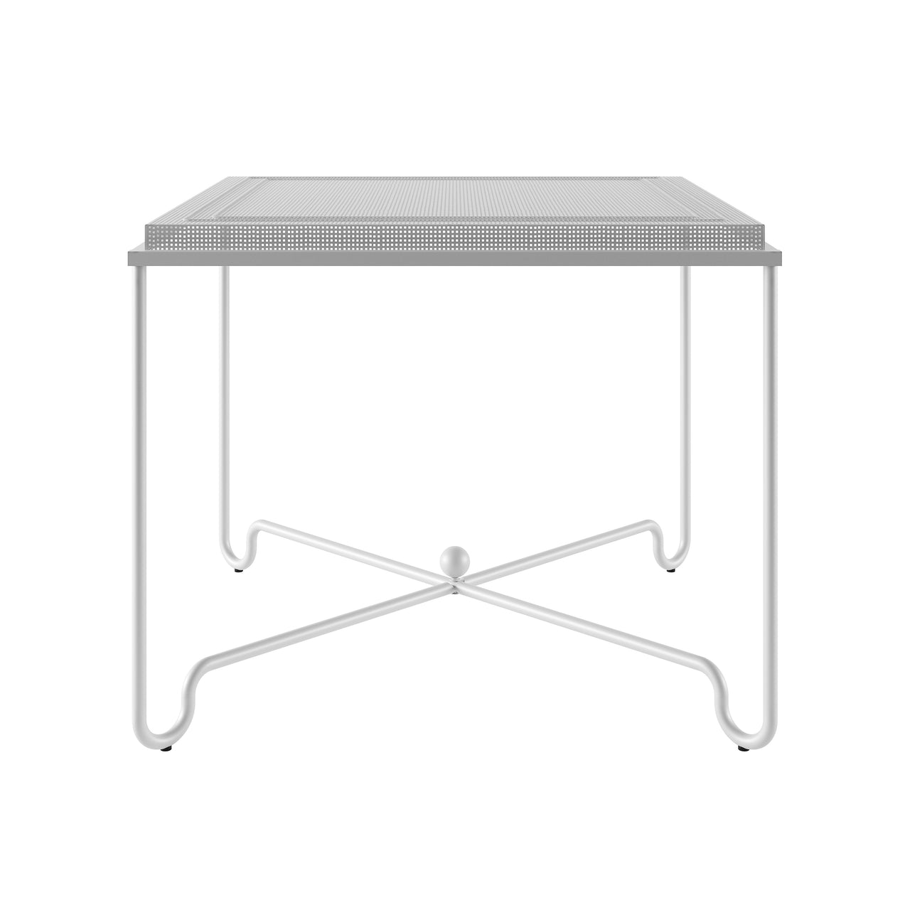 Tropique Dining Table: Outdoor + White Semi Matt