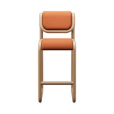 Tube Bar + Counter Stool: Upholstery + Bar + Tan + Vegan Leather Tan