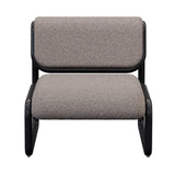 Tube Lounge Chair: Black + Boucle Grey