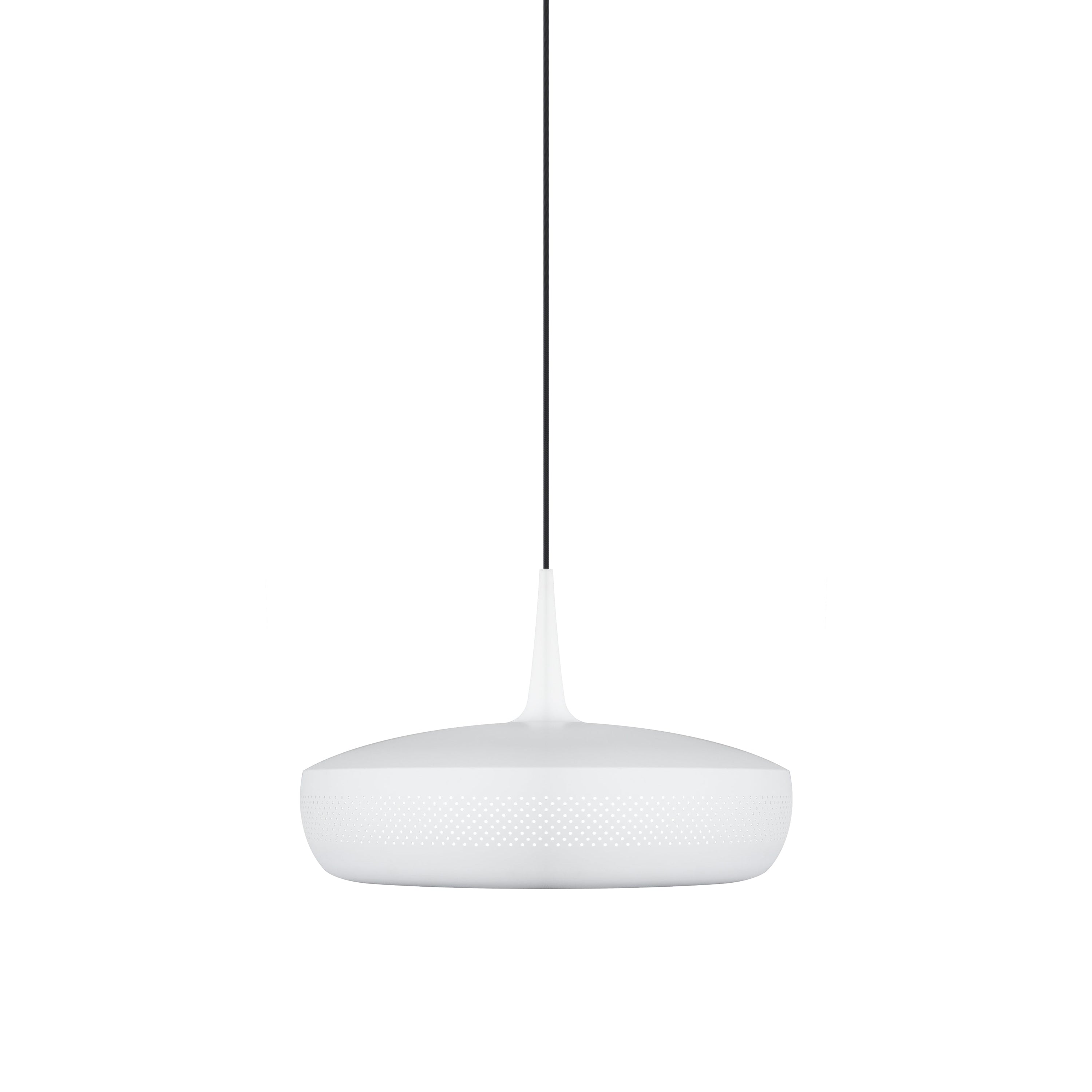 Clava Dine Pendant: Matt White + Black + Plug-in