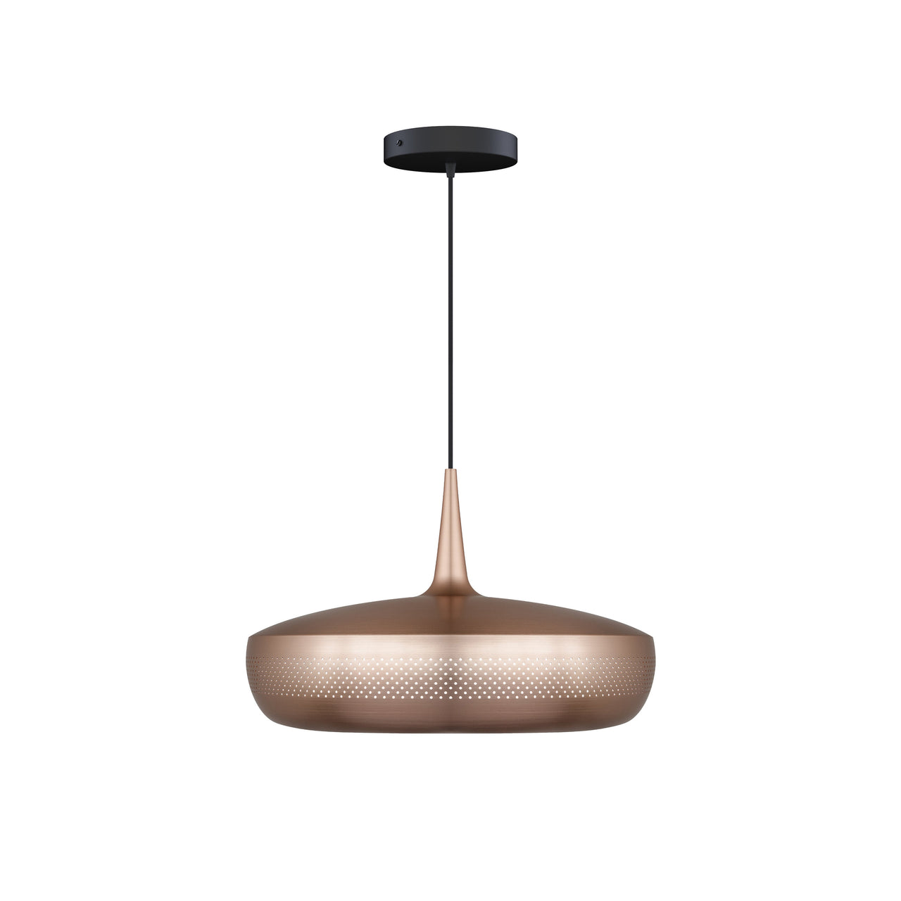 Clava Dine Pendant: Polished Copper + Black + Canopy