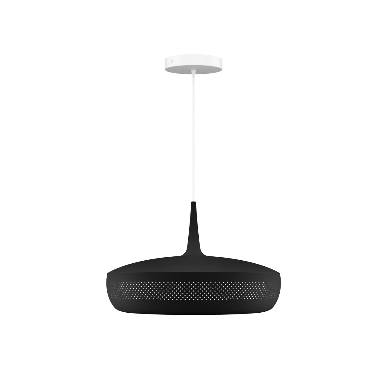 Clava Dine Pendant: Black + White + Canopy