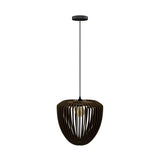 Clava Wood Pendant: Dark Oak + Black + Canopy