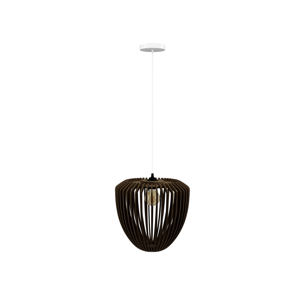 Clava Wood Pendant: Dark Oak + White + Canopy