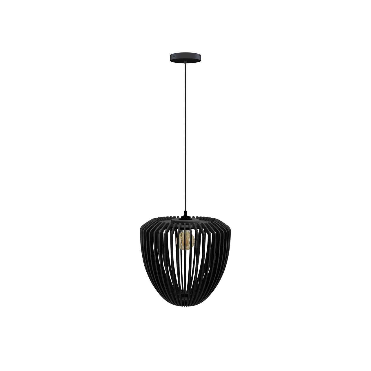 Clava Wood Pendant: Black Oak + Black + Canopy