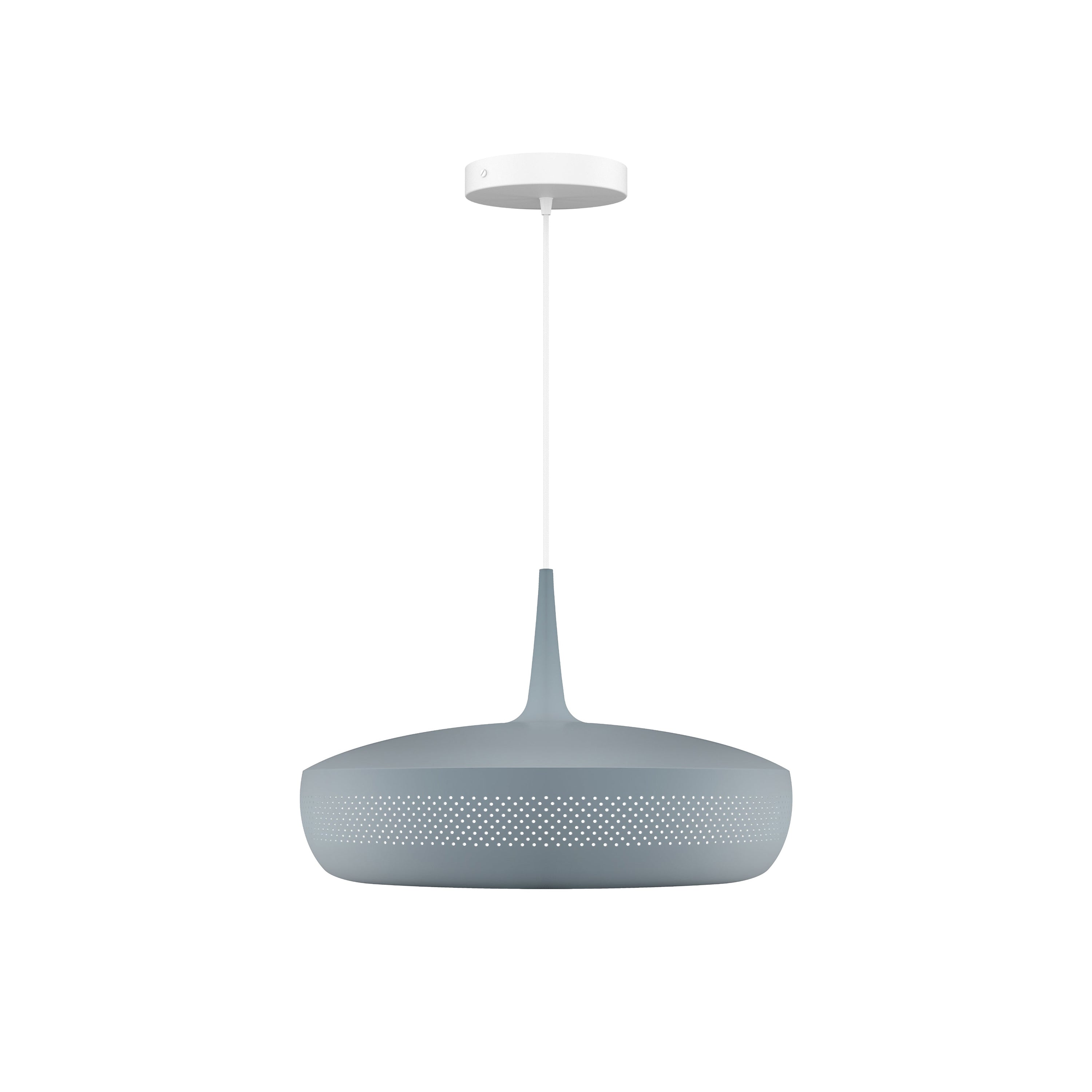 Clava Dine Pendant: Slate + White + Canopy