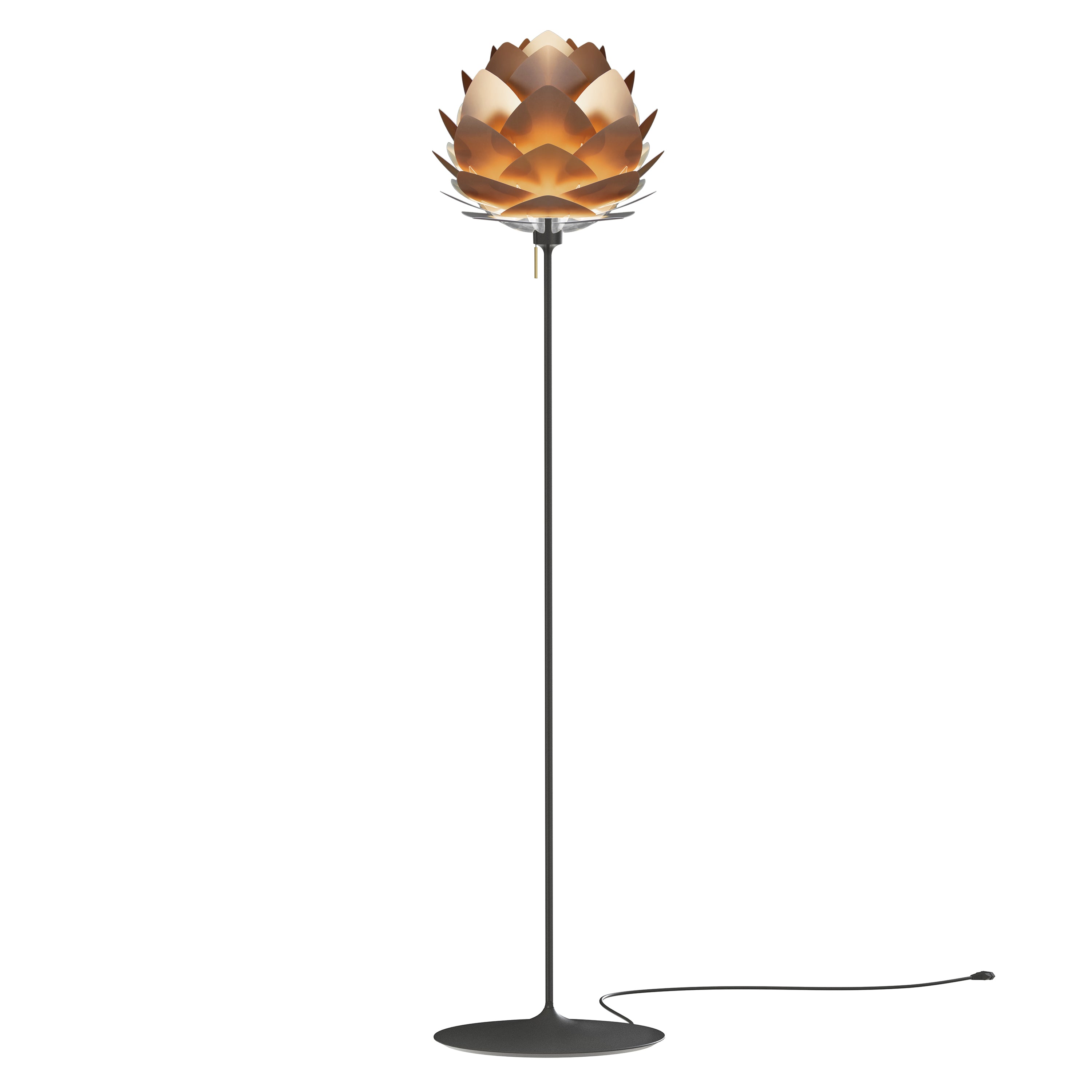 Silvia Champagne Floor Lamp: Medium - 17.7