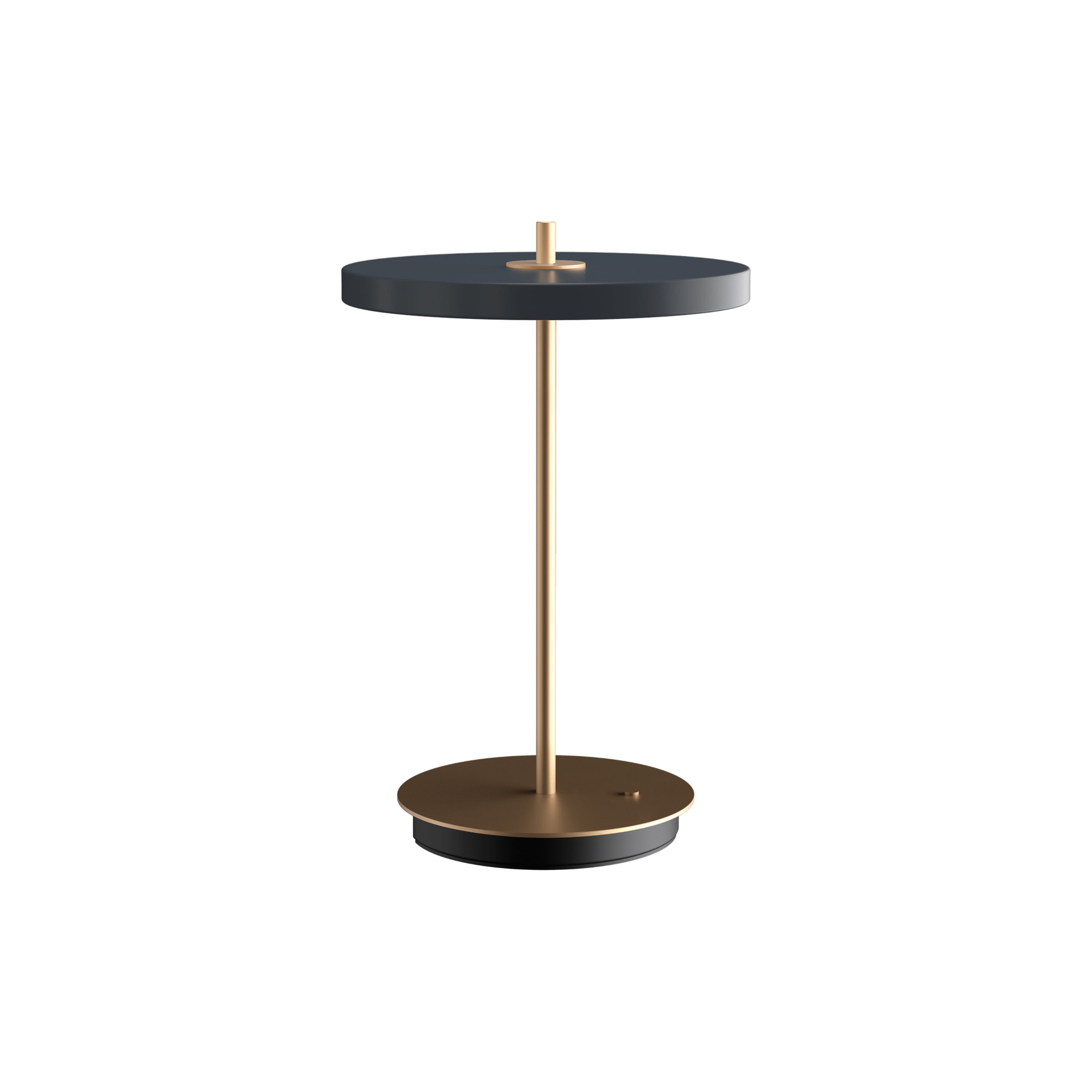 Asteria Move Portable Lamp: Anthracite Grey + Brass