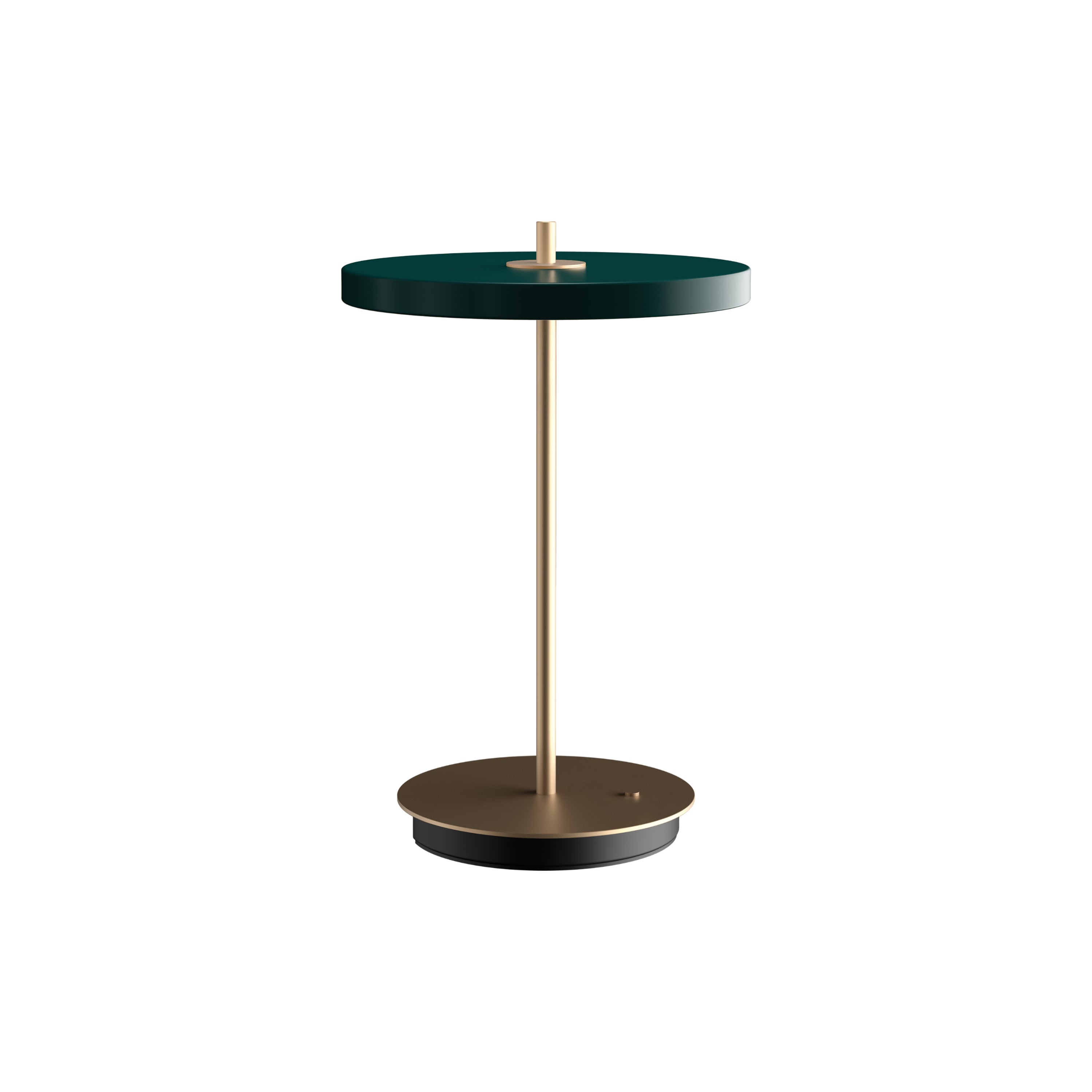 Asteria Move Portable Lamp: Forest Green + Brass