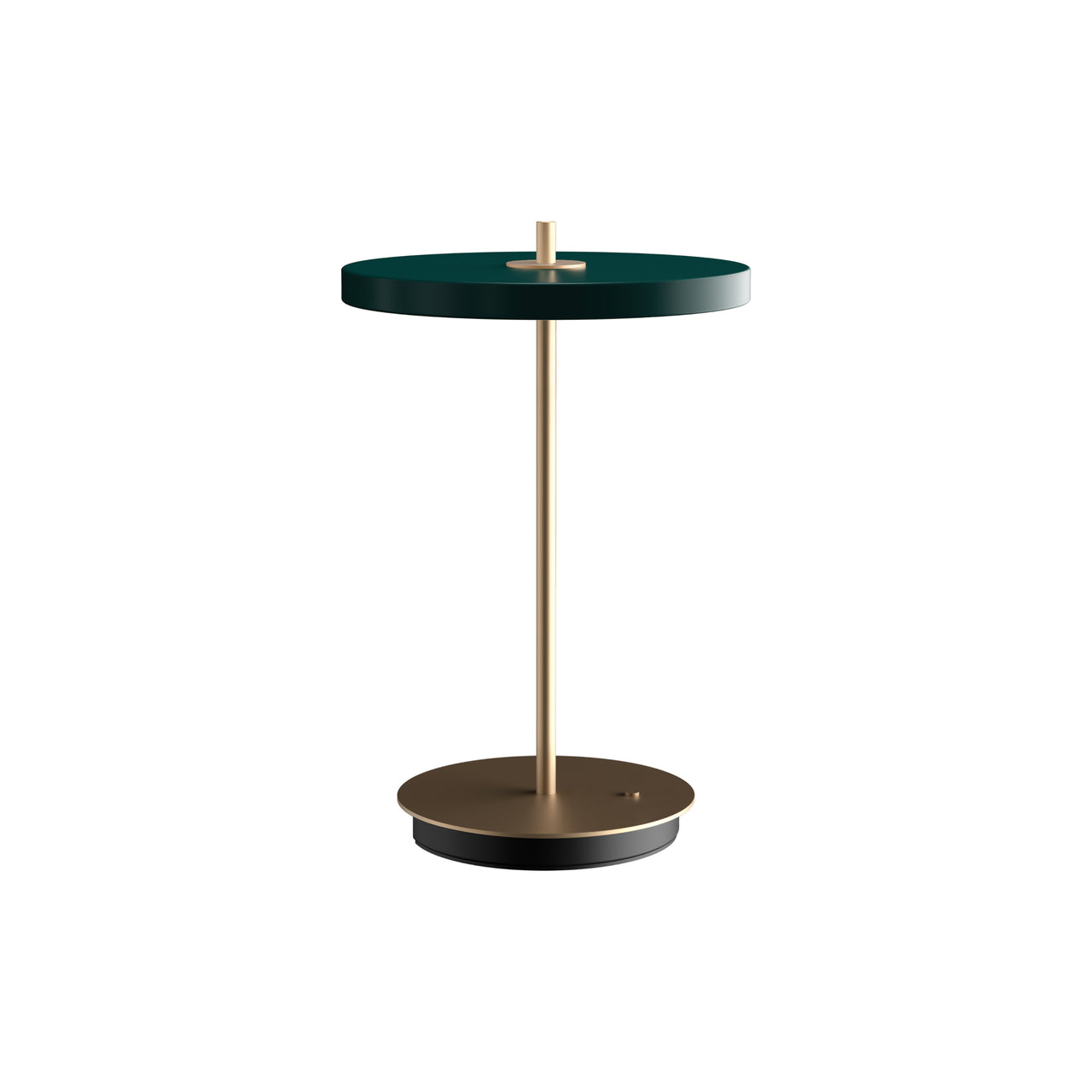 Asteria Move Portable Lamp: Forest Green + Brass