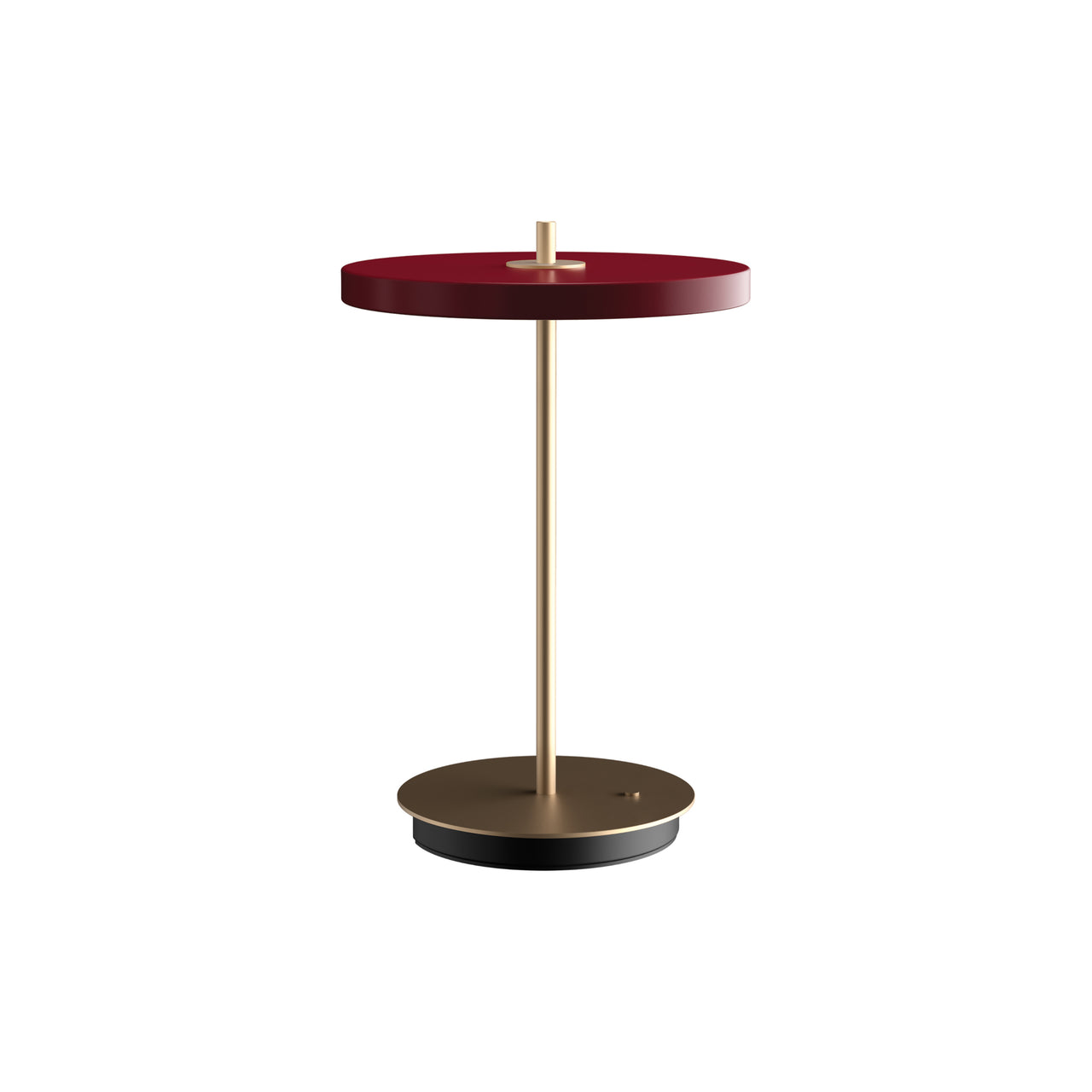 Asteria Move Portable Lamp: Ruby Red + Brass