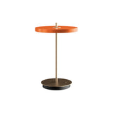 Asteria Move Portable Lamp: Nuance Orange + Brass
