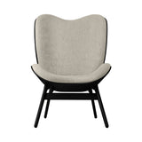 A Conversation Piece Lounge Chair: Tall + Black Oak + White Sands