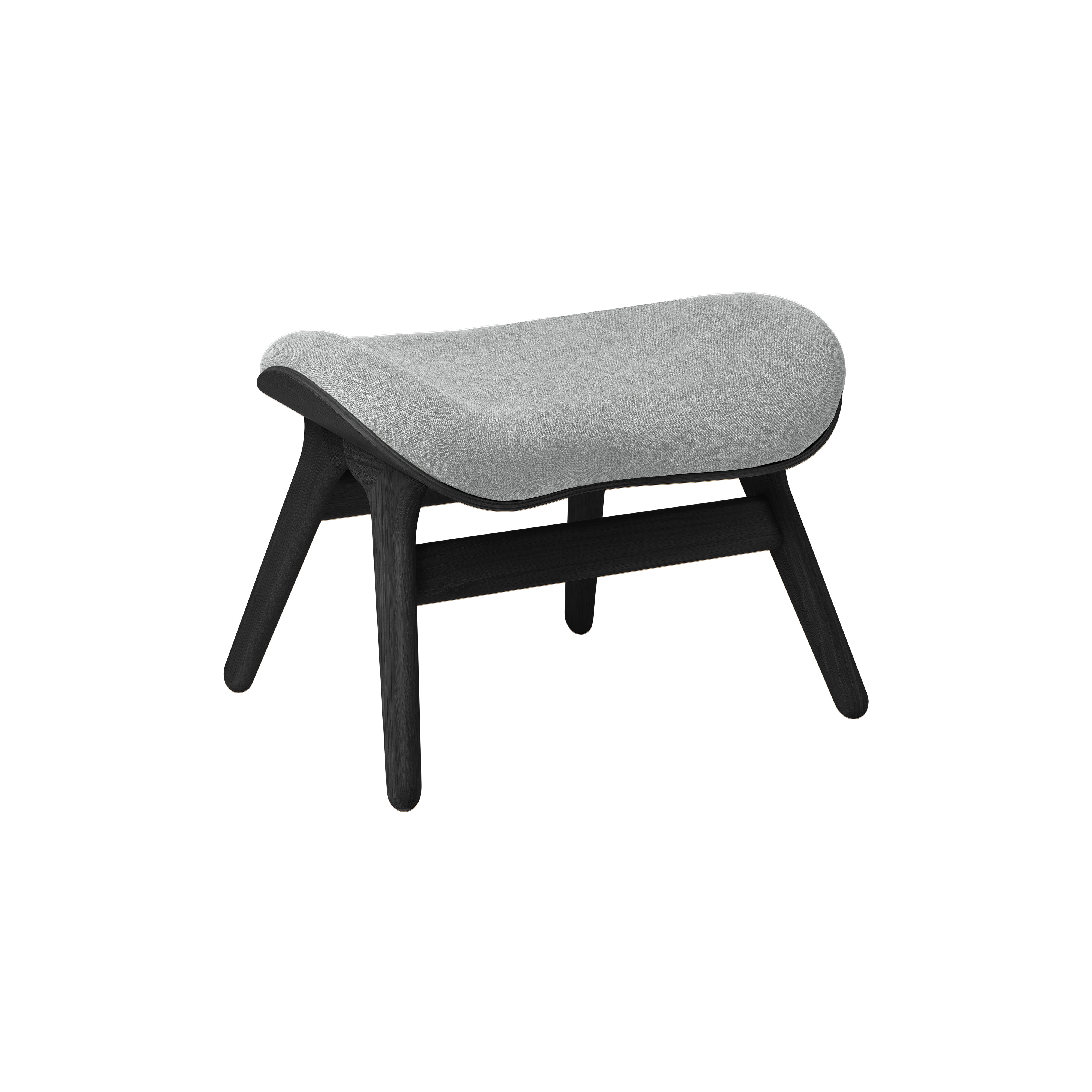 A Conversation Piece Ottoman: Black Oak + Sterling