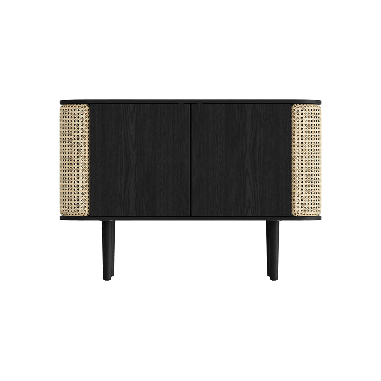 Treasures Cabinet: 2 + Black Oak + French Weave