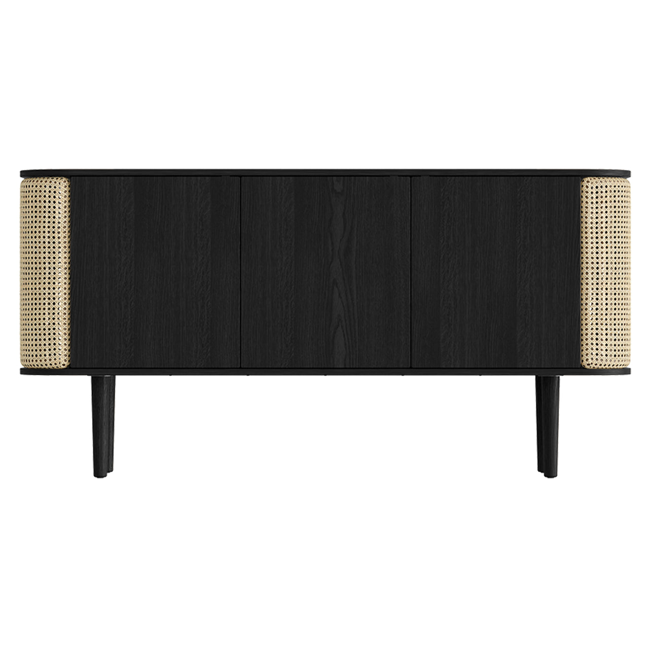 Treasures Cabinet: 3 + Black Oak + French Weave