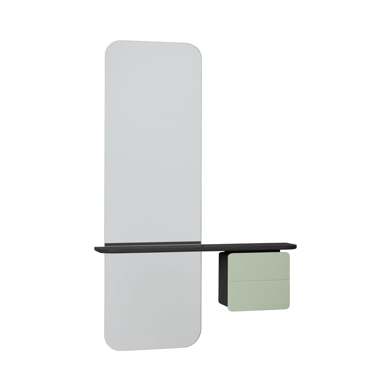 One More Look Mirror: Black Oak + Nuance Olive