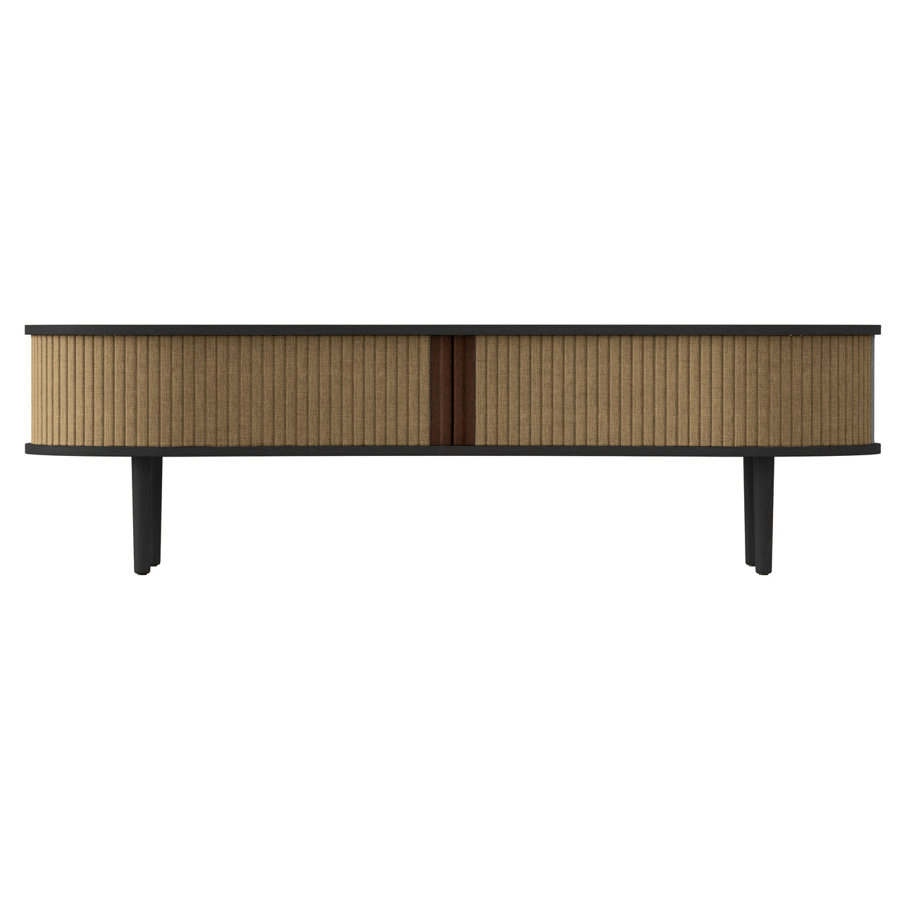 Audacious TV Bench: Black Oak + Without Cushion + Sugar Brown