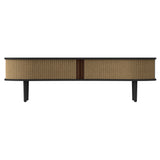 Audacious TV Bench: Black Oak + Without Cushion + Sugar Brown