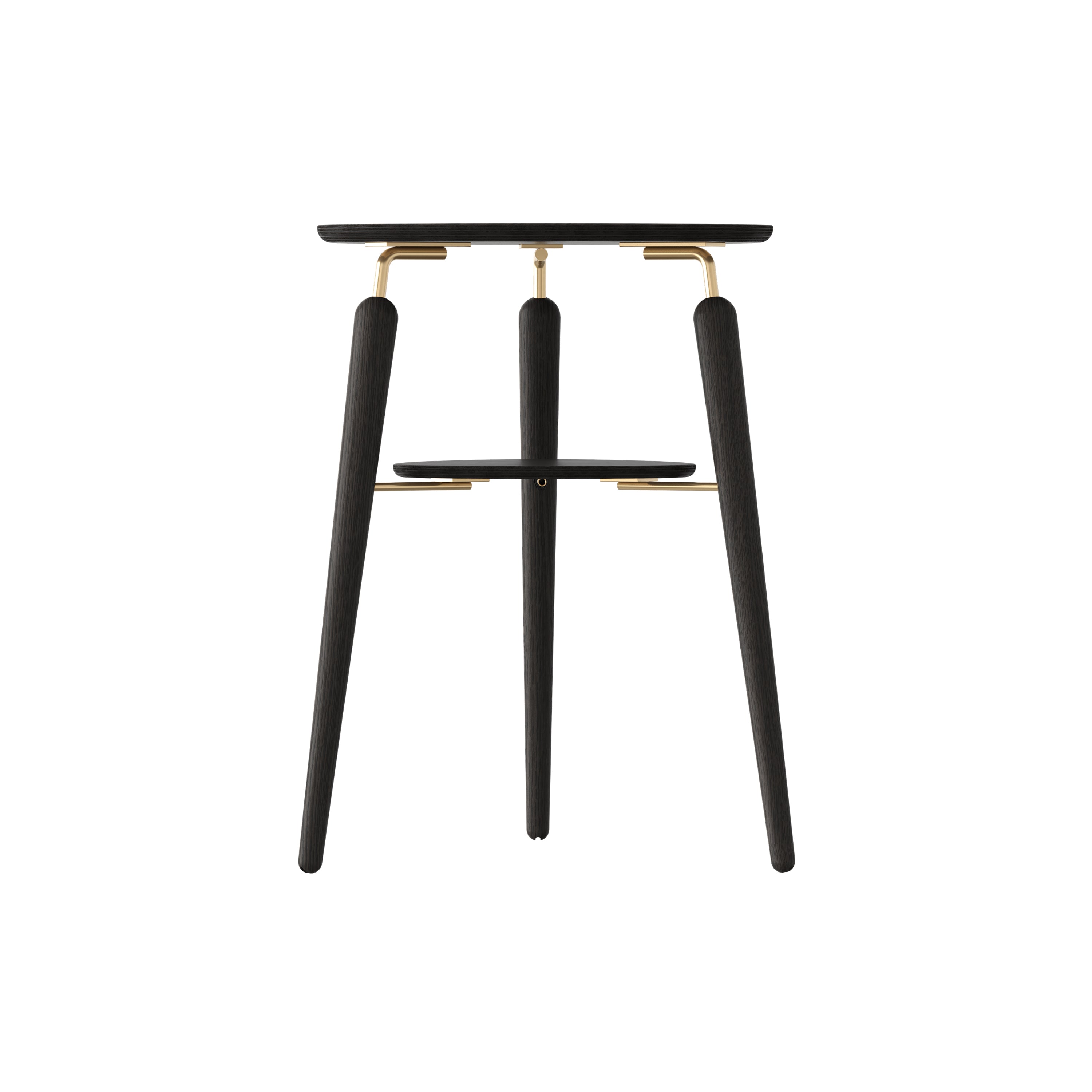 My Spot Side Table: Black Oak + Brass