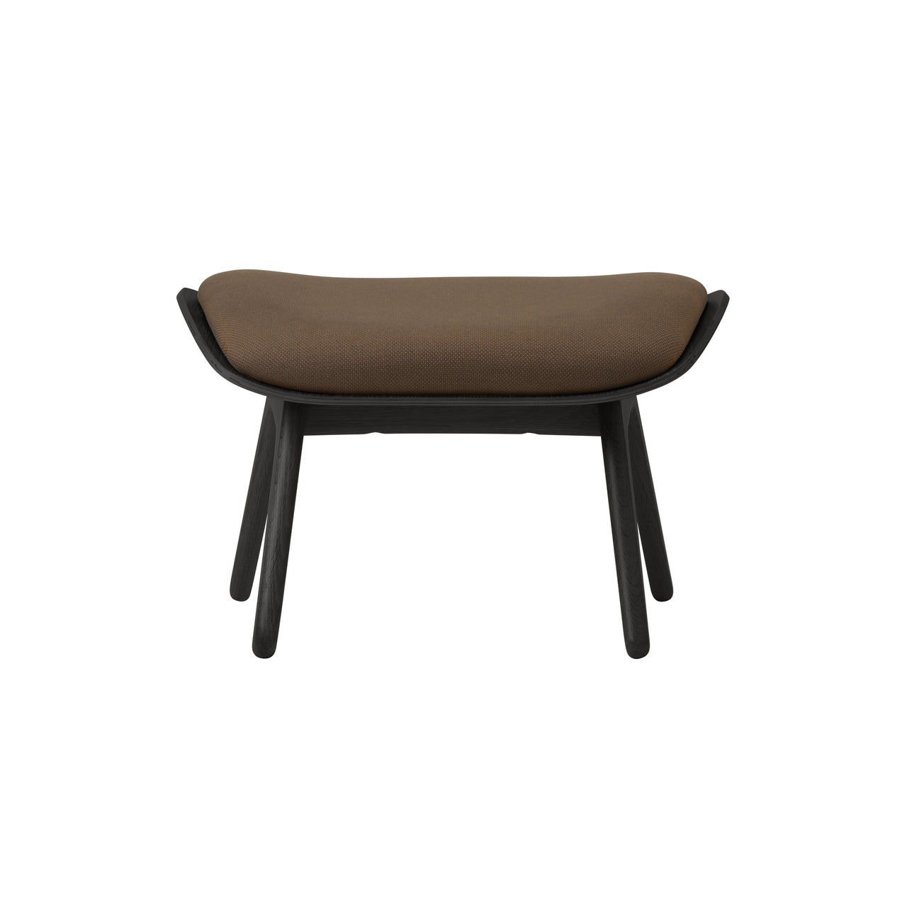 The Reader Ottoman: Black  Oak + Mocca