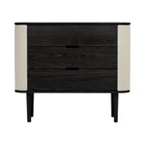 Treasures Dresser: Upholstered + Black Oak + White Sands