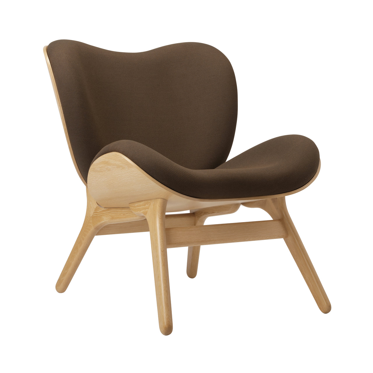 A Conversation Piece Lounge Chair: Oak + Mocca
