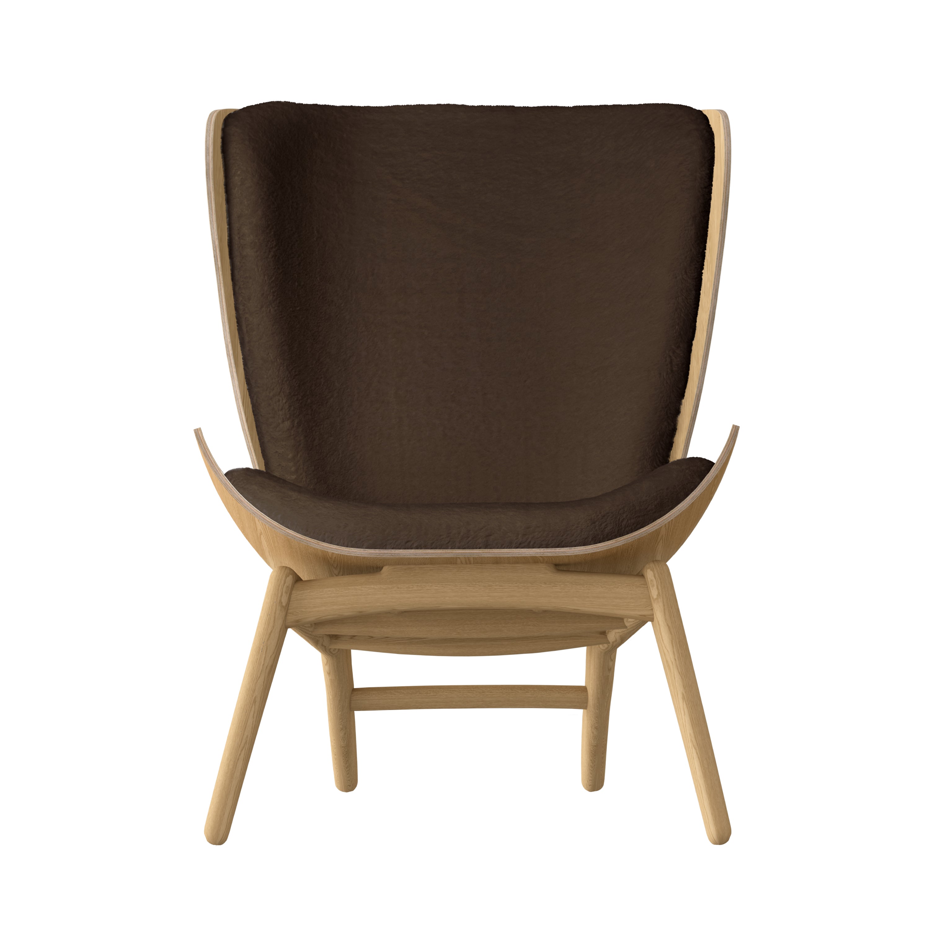 The Reader Wing chair: Oak + Teddy Brown