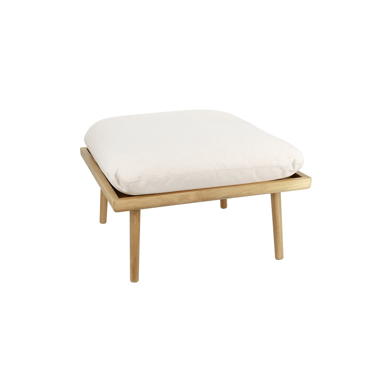 Lounge Around Shuffle Pouffe: Dark Oak +  White Sands
