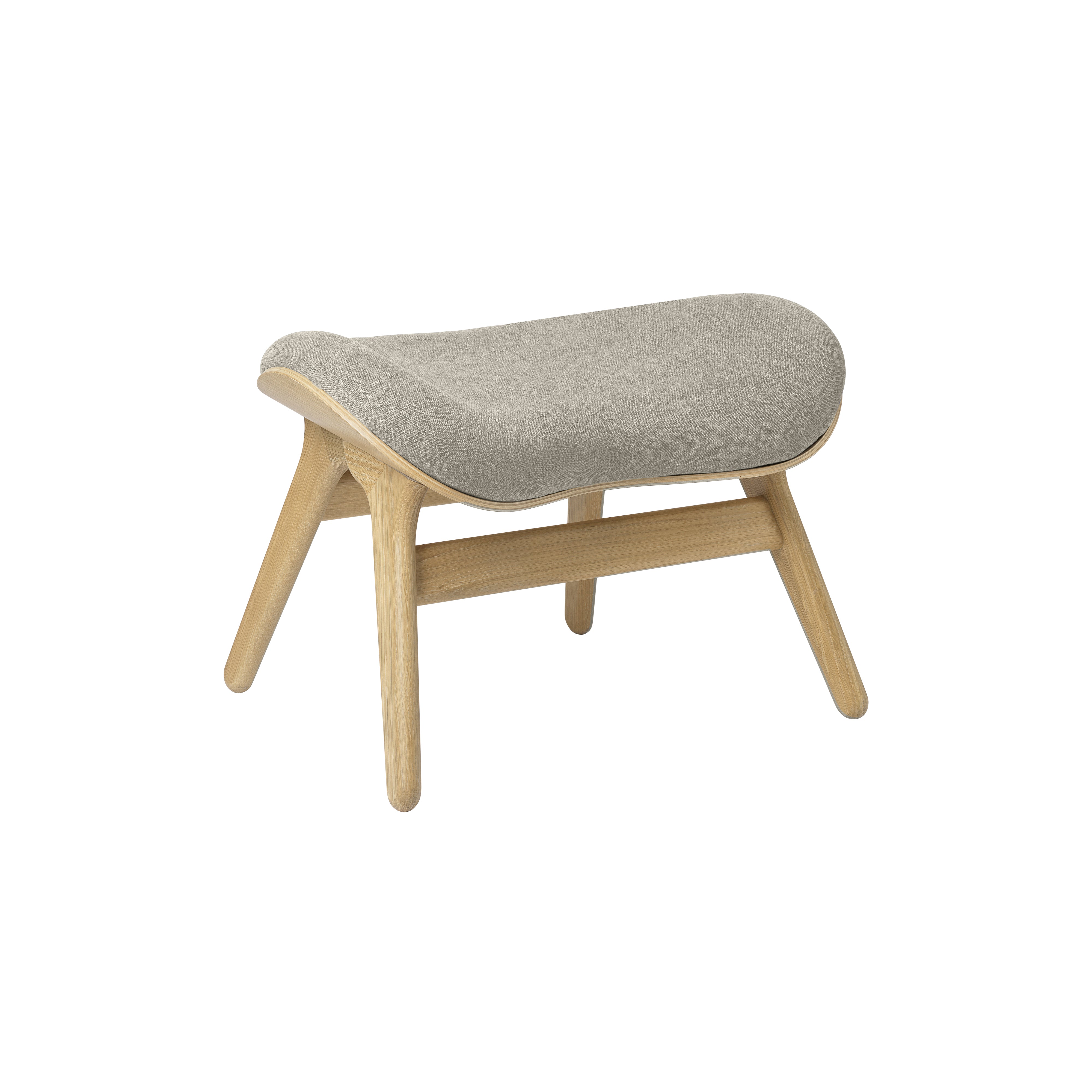A Conversation Piece Ottoman: Oak + White Sands