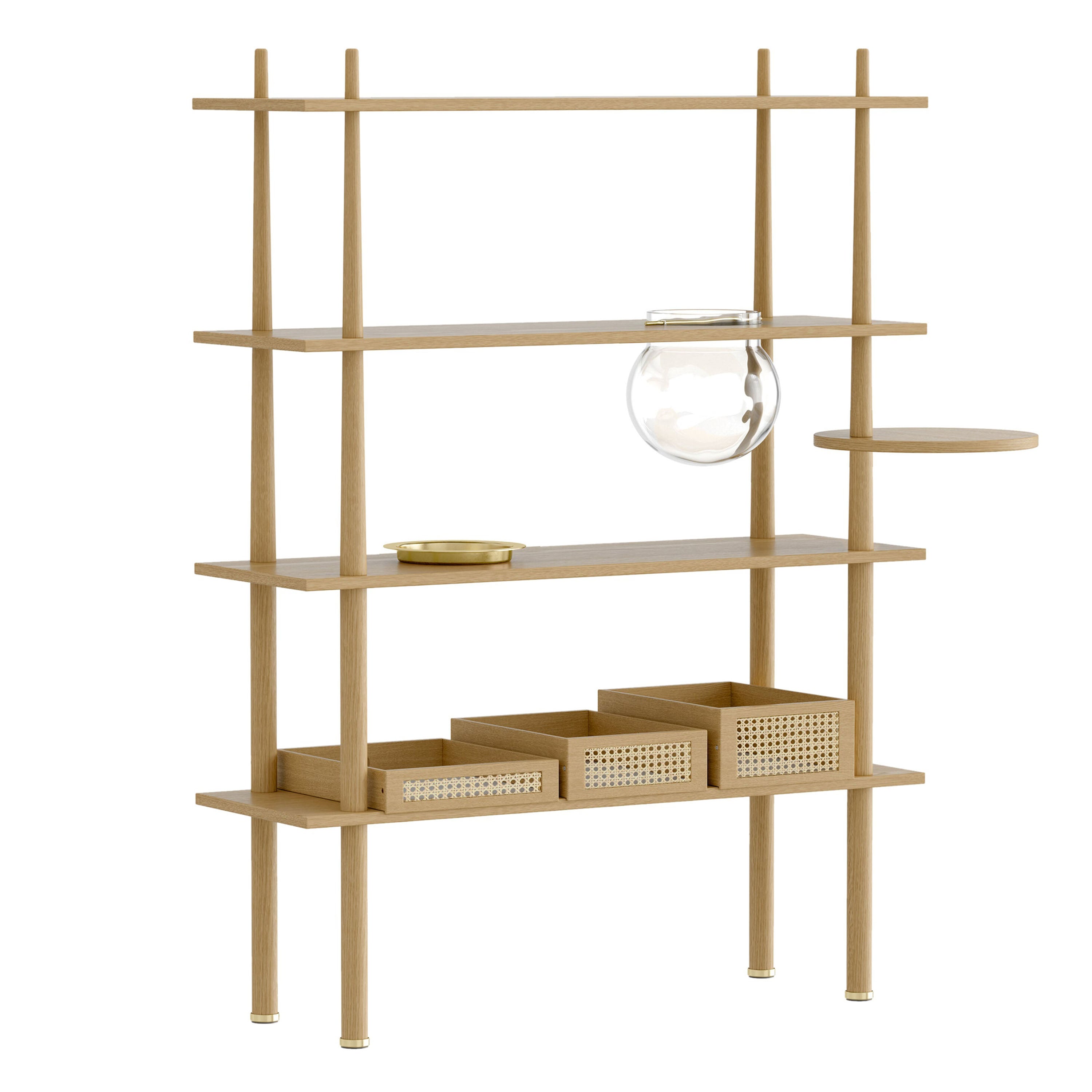 Stories Shelving: Oak + Included