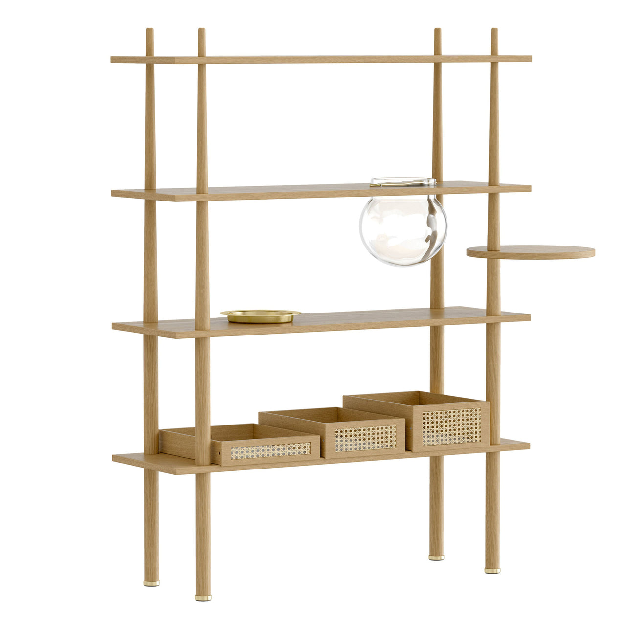 Stories Shelving: Oak + Included
