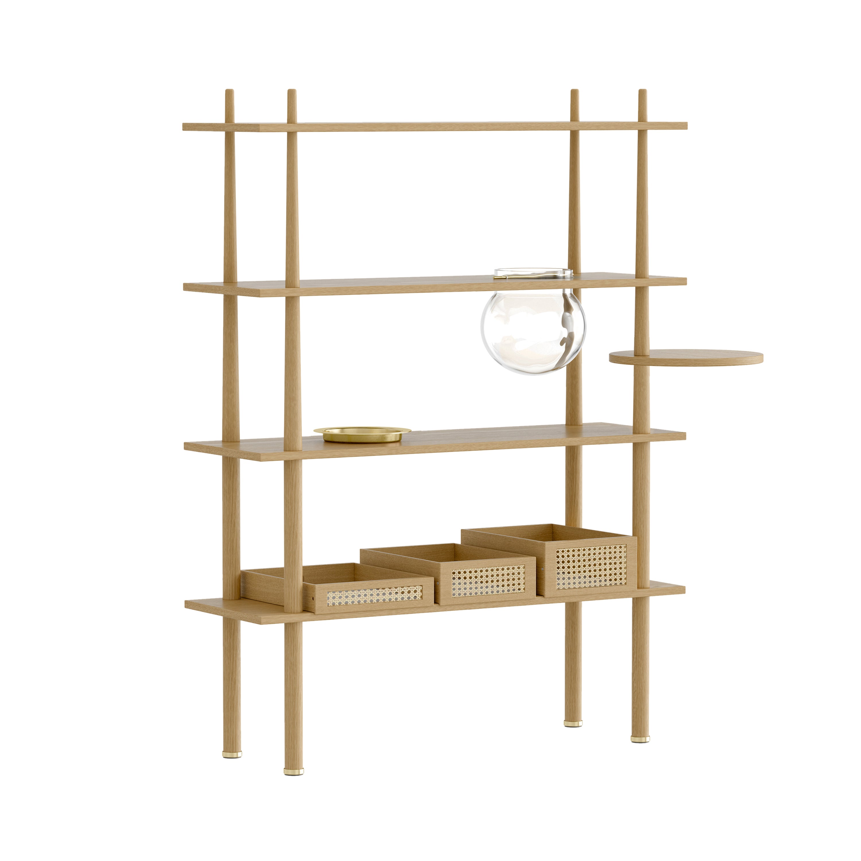 Stories Shelving: Oak + Included