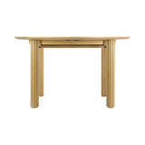 Comfort Circle Dining Table with Extension: Ripples + Oak