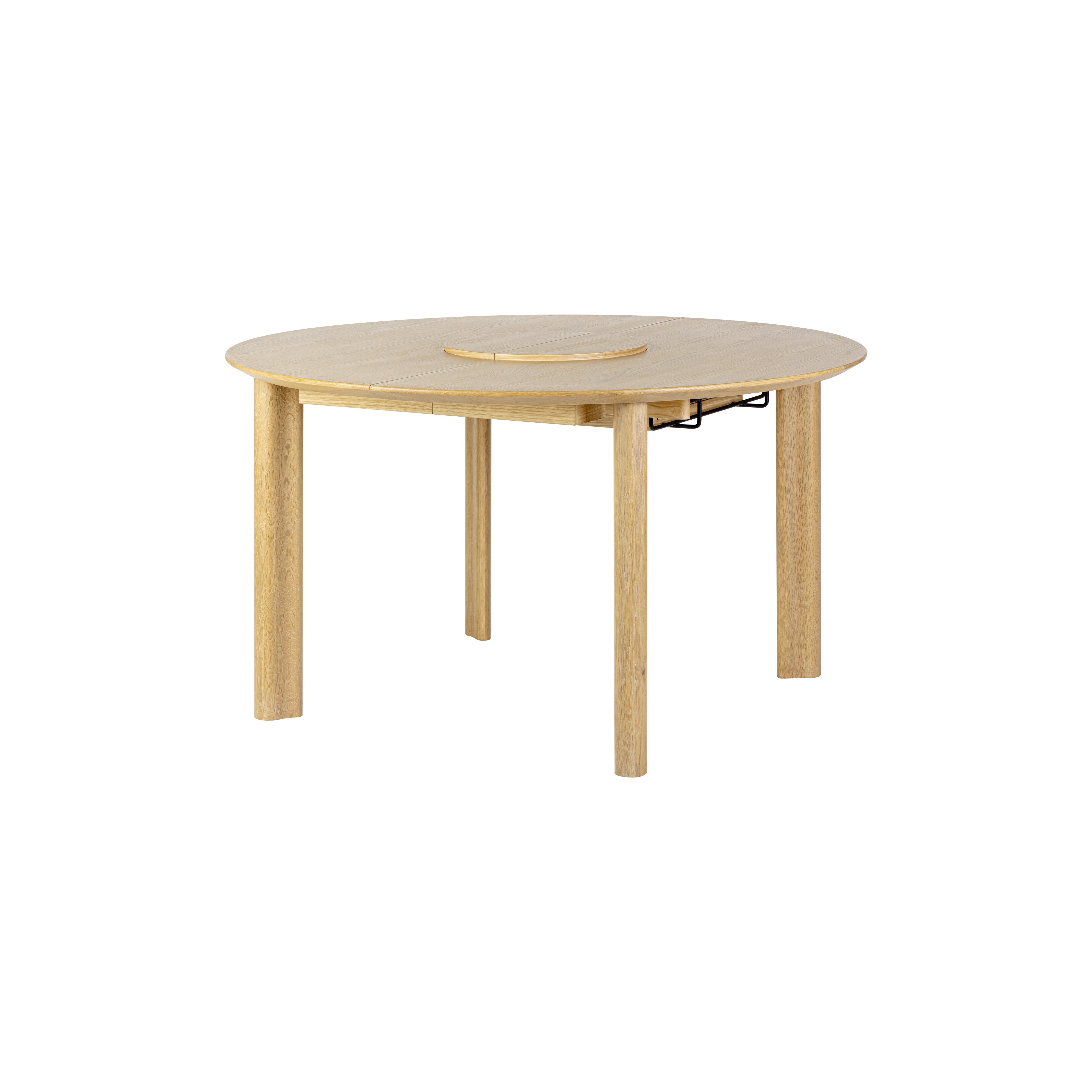 Comfort Circle Dining Table with Extension: Smooth + Oak